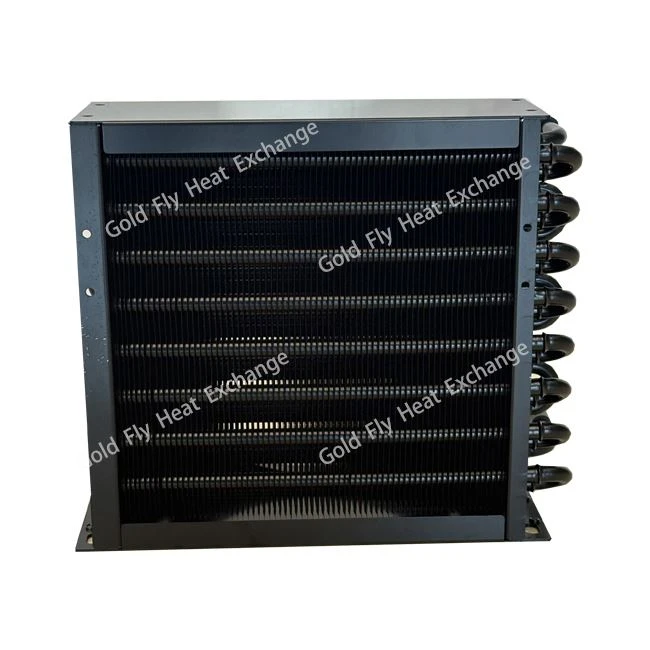 Condensator electroforetic cu aripioare anti-corozive